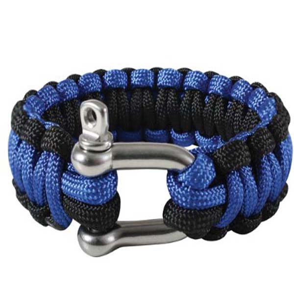 Paracord Bracelet Shackle Royal/Black