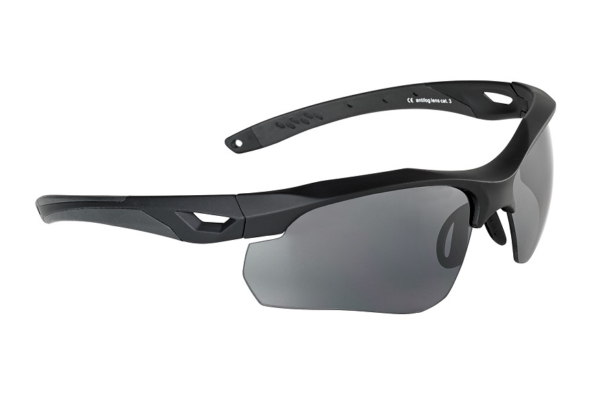 Skyray frame rubber black, lens smoke sparelens clear